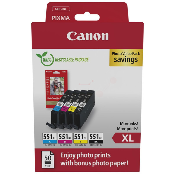 Canon Zubehör CLI-551XL | CLI551XL | 6443B006 schwarz