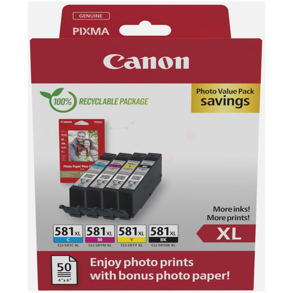 Canon Tinte CLI-581 | CLI581 | 2052C004 | CLI-581XL | CLI581XL