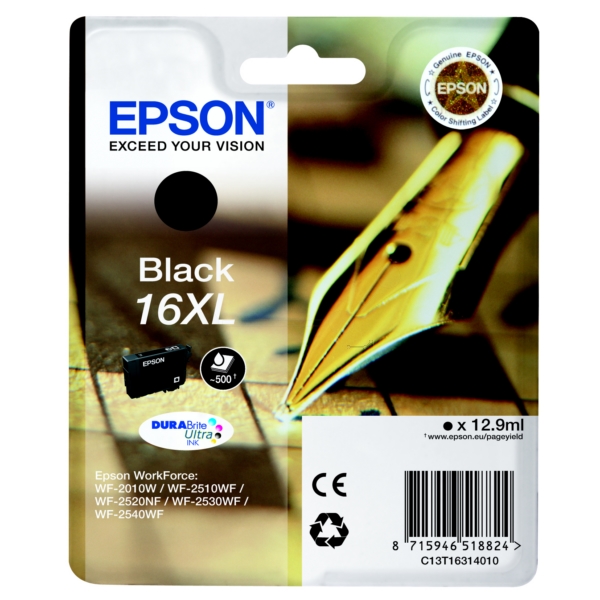 Epson Tinte C13T16314012 | 16XL | T16314012 | T1631 schwarz
