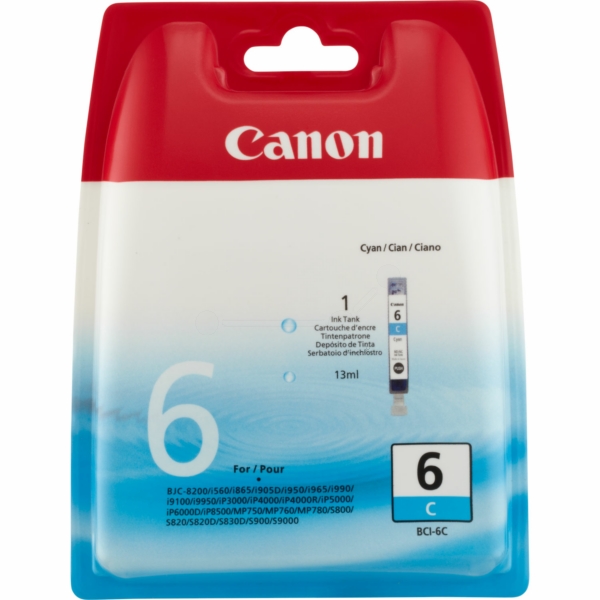 Canon Tinte BCI-6 | BCI6 | 4706A002 cyan