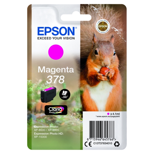 Epson Tinte C13T37834010 | T37834010 | T3783 | 378 magenta