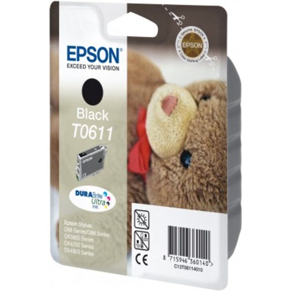 Epson Tinte T06114010 | C13T06114010 | BT0611 | T0611 schwarz