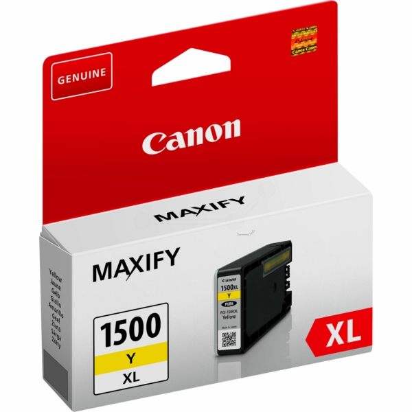 Canon Tinte PGI-1500 | PGI1500 | 9195B001 | PGI-1500XLY | PGI-1500YXL | PGI1500XLY | PGI1500YXL yellow