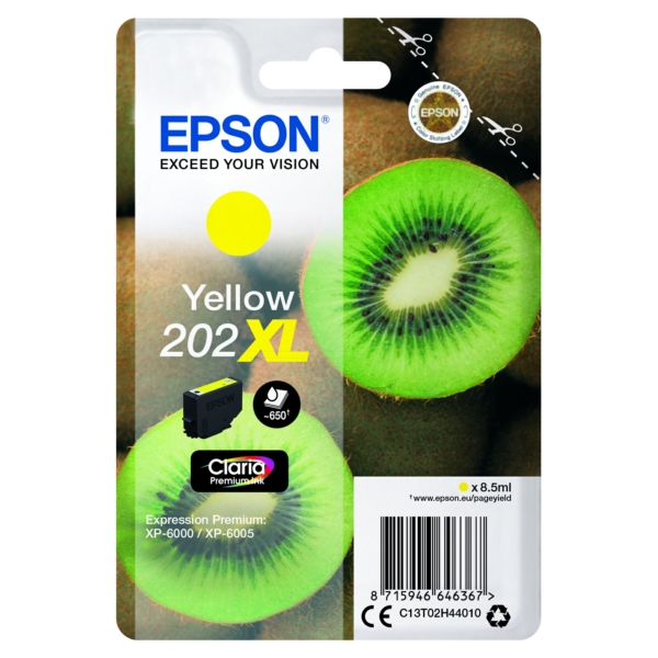 Epson Tinte C13T02H44010 | T02H44010 | T02H4 | 202XL yellow