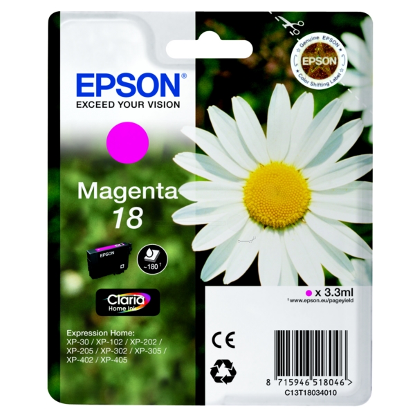 Epson Tinte C13T18034012 | 18 | T18034012 | T1803 magenta