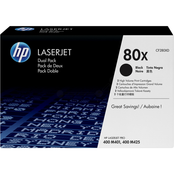 HP Toner CF280XD | 80X | 80XBLACK schwarz