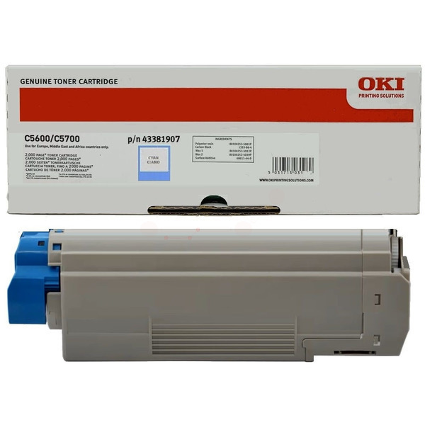 OKI Toner 43381907 cyan