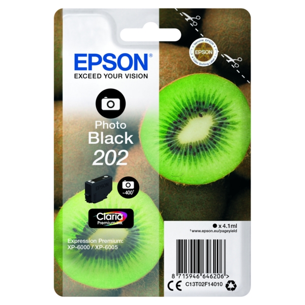 Epson Tinte C13T02F14010 | T02F14010 | T02F1 | 202 schwarz