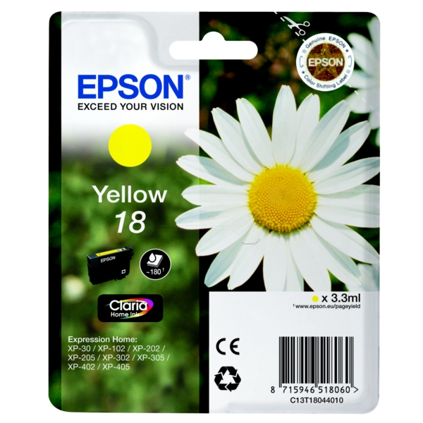 Epson Tinte C13T18044012 | 18 | T18044012 | T1804 yellow