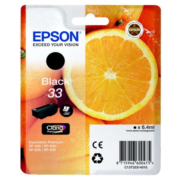 Epson Tinte C13T33314012 | T33314012 | 33 | T3331 schwarz