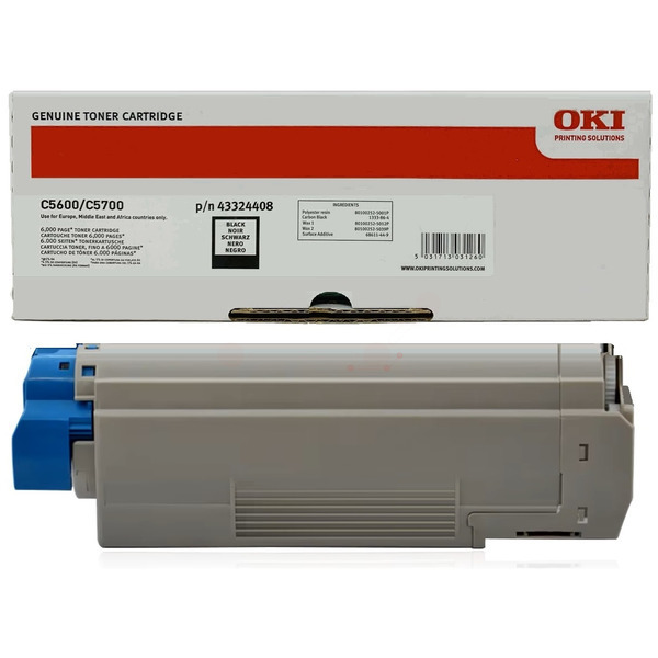 OKI Toner 43324408 schwarz
