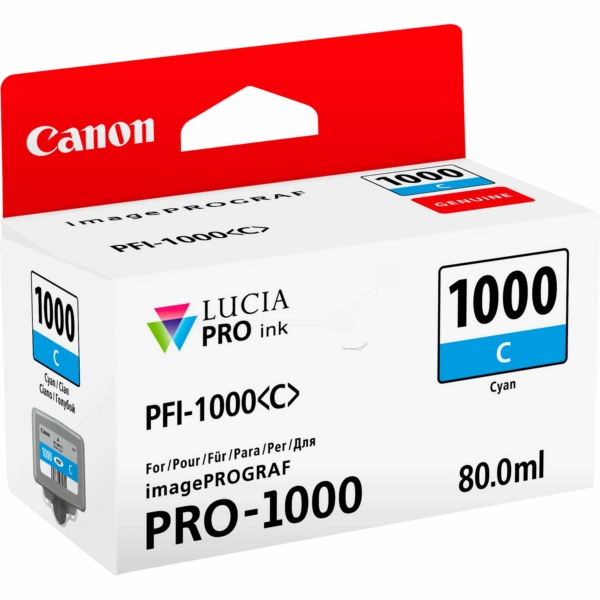 Canon Tinte 0547C001 | PFI-1000C | PFI1000C cyan