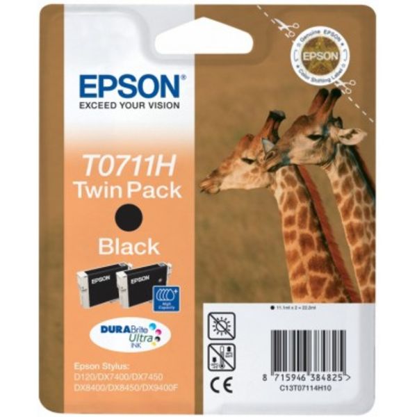 Epson Tinte C13T07114H10 | T0711H | BT0711H | T071140H10 | T07114H10 schwarz