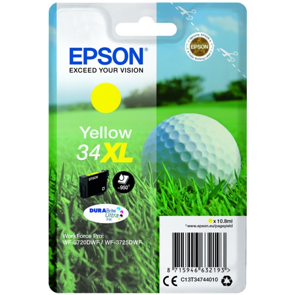 Epson Tinte C13T34744010 | 34XL | T34744010 | T3474 yellow
