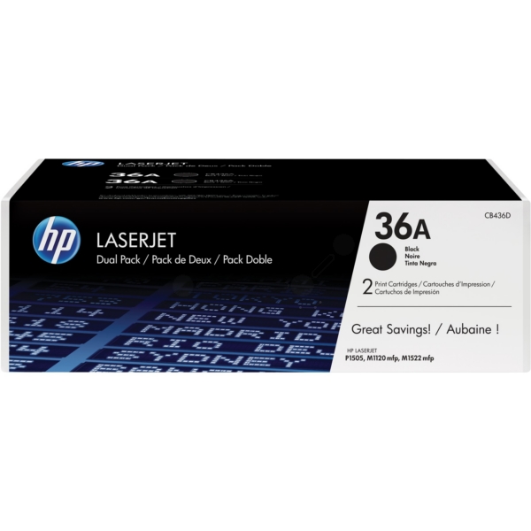 HP Toner CB436AD | 36A | 36ABLACK schwarz