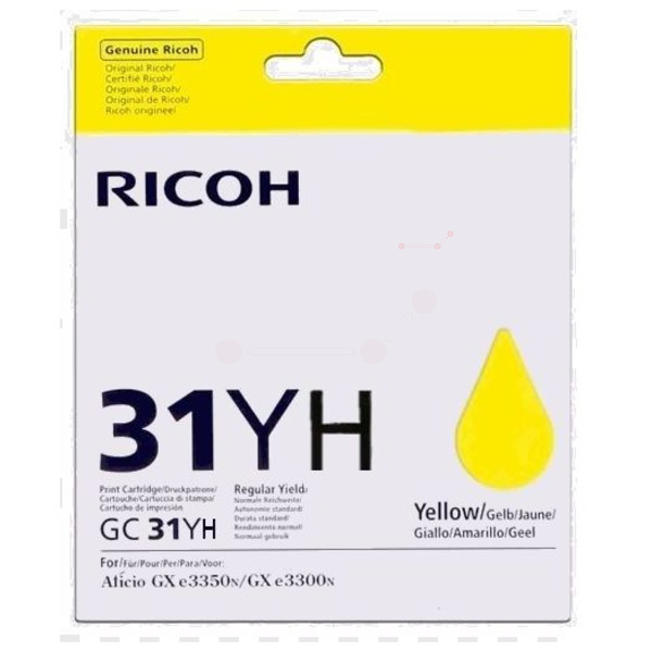 Ricoh Toner 405704 | GC-31YH | GC31YH yellow