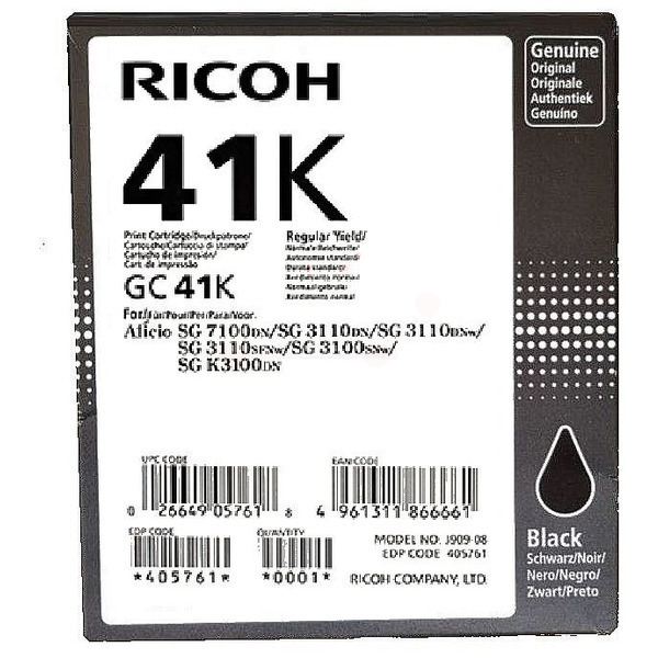 Ricoh Tinte 405761 | GC-41K | GC41K schwarz