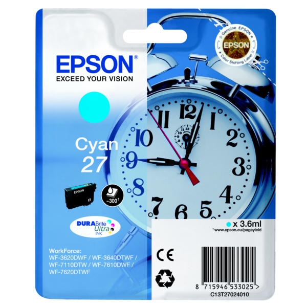 Epson Tinte C13T27024012 | 27 | T27024012 cyan