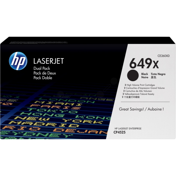 HP Toner CE260XD | 649X | 649XBLACK schwarz