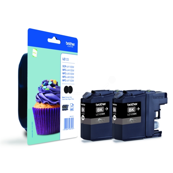 Brother Tinte LC-123 | LC123 | LC-123KBP2DR | LC123KBP2DR | LC123BKBP2DR schwarz