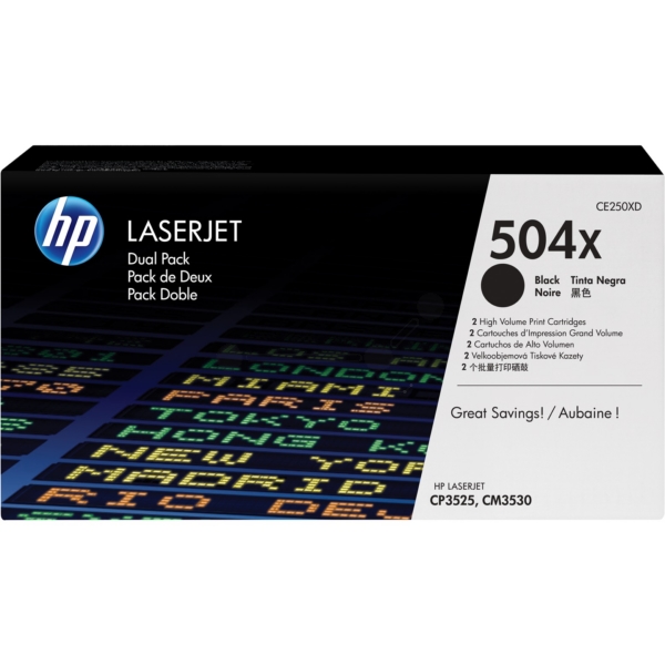 HP Toner CE250XD | 504X | 504XBLACK schwarz