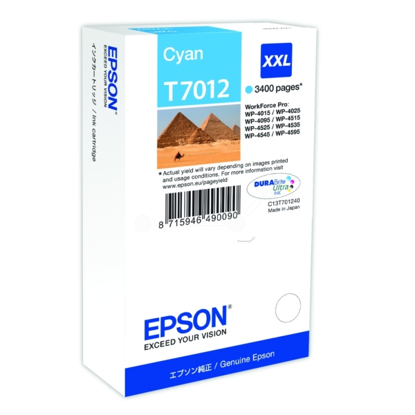 Epson Tinte C13T70124010 | T7012 | T70124010 cyan