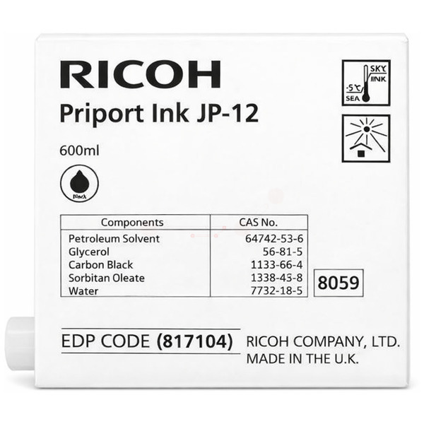 Ricoh Tinte 817104 | JP12 schwarz