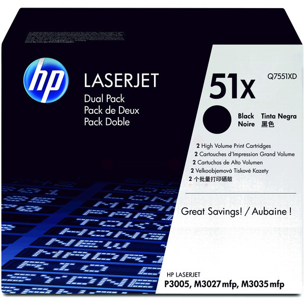 HP Toner Q7551XD | 51XD | 51XDBLACK schwarz
