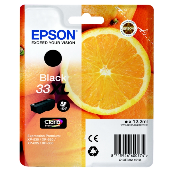 Epson Tinte C13T33514012 | 33XL | T33514012 | T3351 schwarz